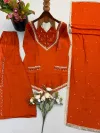 Jf 054 Roman Glass With Real Mirror Work Plazzo Suits